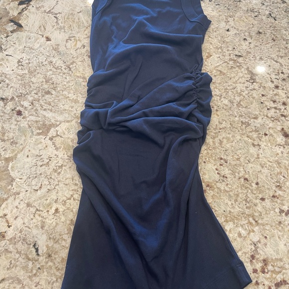 Michael Stars Esme Above Knee Dress Admiral Ultra Rib Bodycon Navy M NWT - Picture 5 of 6
